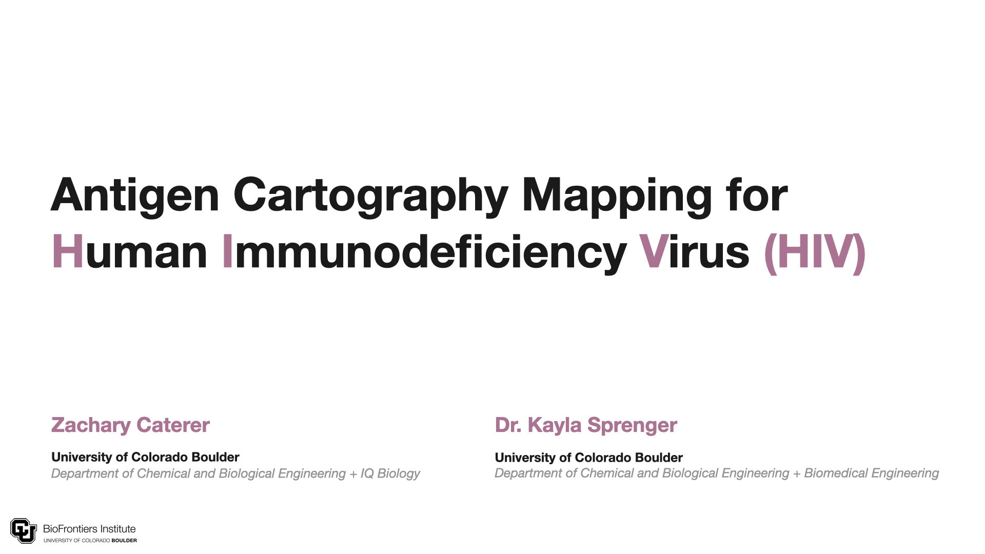 Sprenger Lab Rotation Presentation